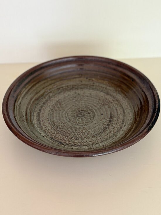 Other - 1980's Vintage  Large  11" Stoneware  Pottery Bowl